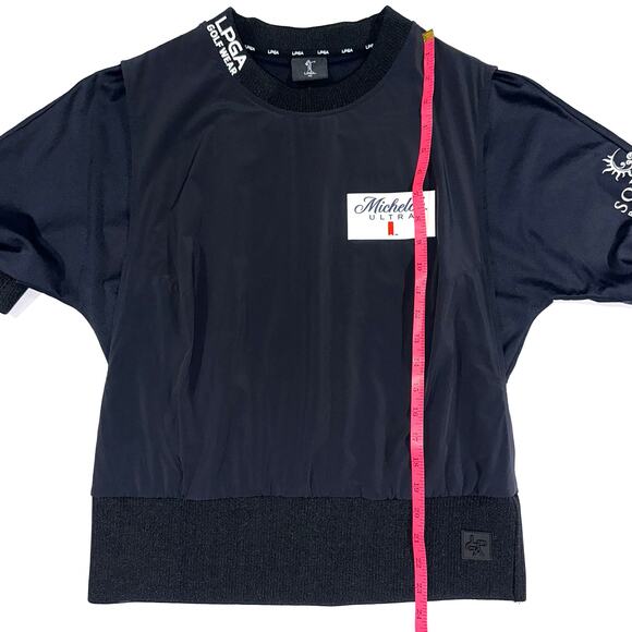 LPGA Black Sponsored Golf Short Sleeve Layered Top Size Medium - Picture 16 of 16